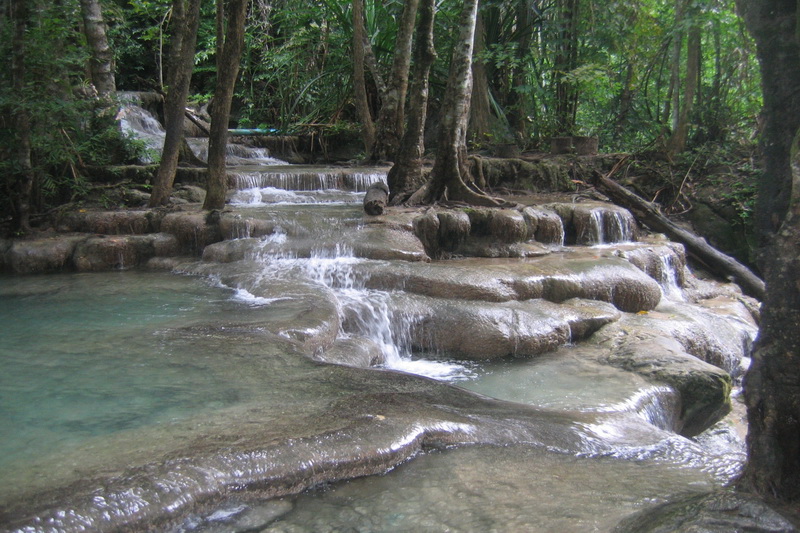 Thailand, Kanchanaburi, Erawan Waterfall